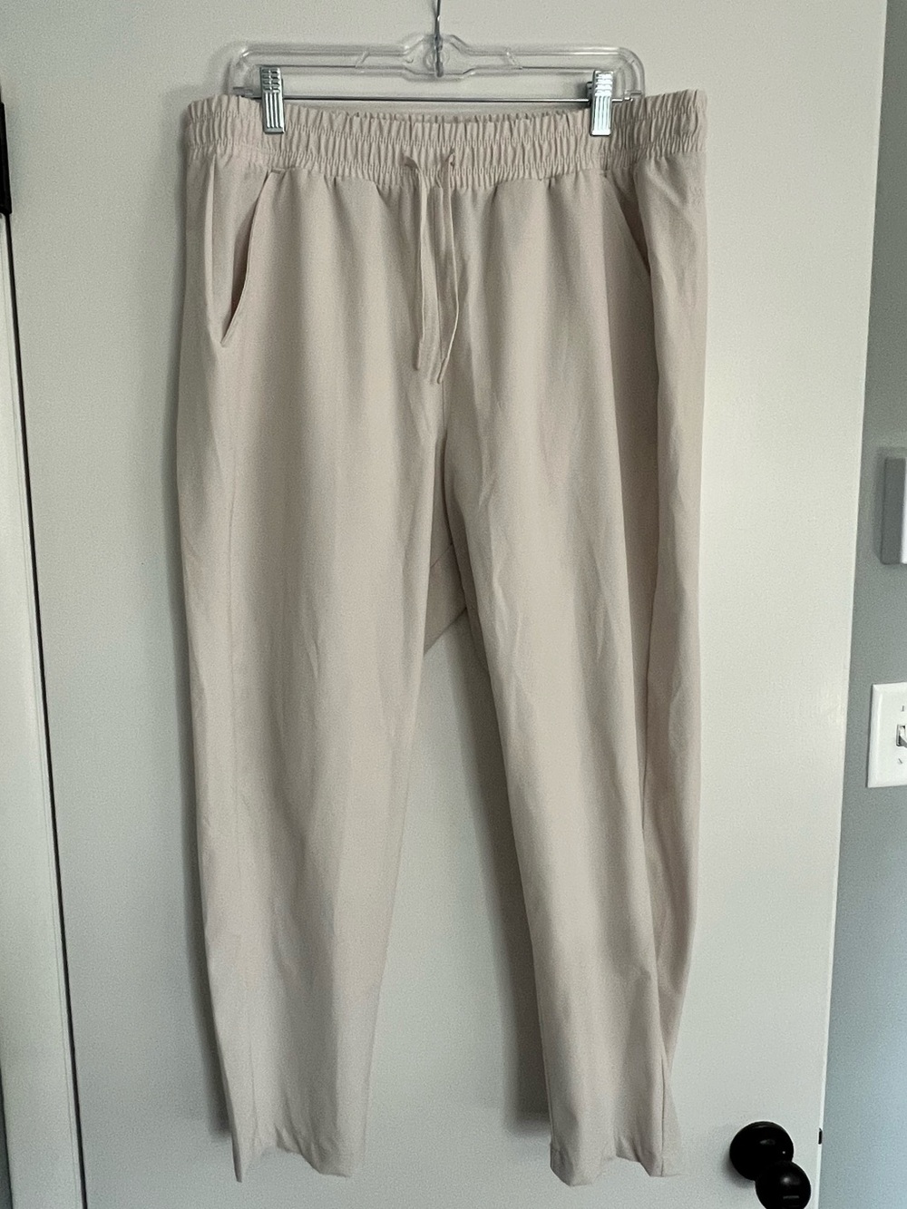 all in motion Cream Elastic-Waist Chinos